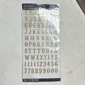 Sticko Gold Alphabet Stickers, 83 Pieces, Alphabet Theme (MPN 52-38163)